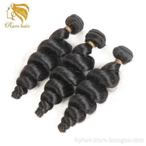 Ali express Luxurious Brazilian Loose Weave Hair Extensions, Customize Logo Own Name Brand Personal Label Hair In Pack